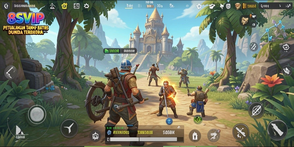 Tampilan menyeluruh gameplay dari 8SVIP di dunia terbuka.