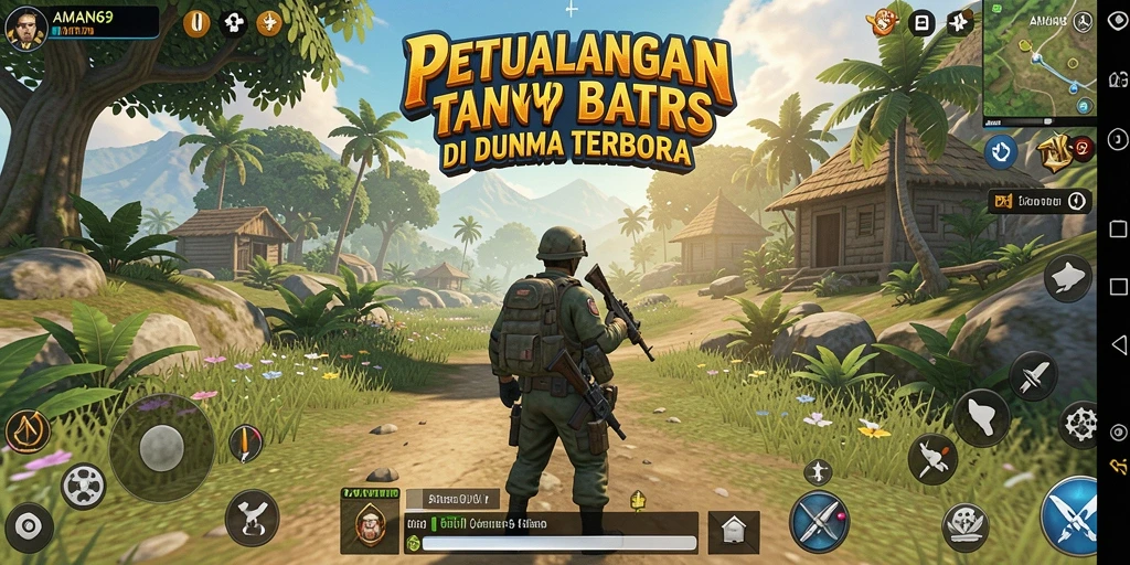 Screenshot utama AMAN69 menampilkan pengalaman gameplay Open World yang mendalam.