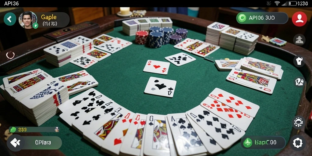 Screenshot gameplay seru dalam permainan Gaple API36.