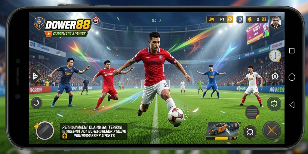 Screenshot utama menampilkan aksi intens dalam permainan Sports.