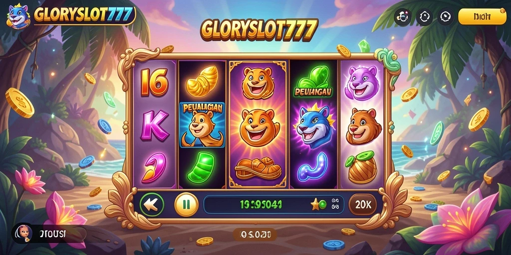 Screenshot gameplay <strong>GLORYSLOT777</strong> menampilkan momen seru dari petualangan slot.