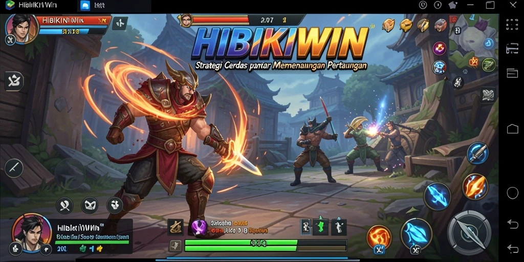 Tampilan strategi mendalam dalam gameplay HIBIKIWIN.