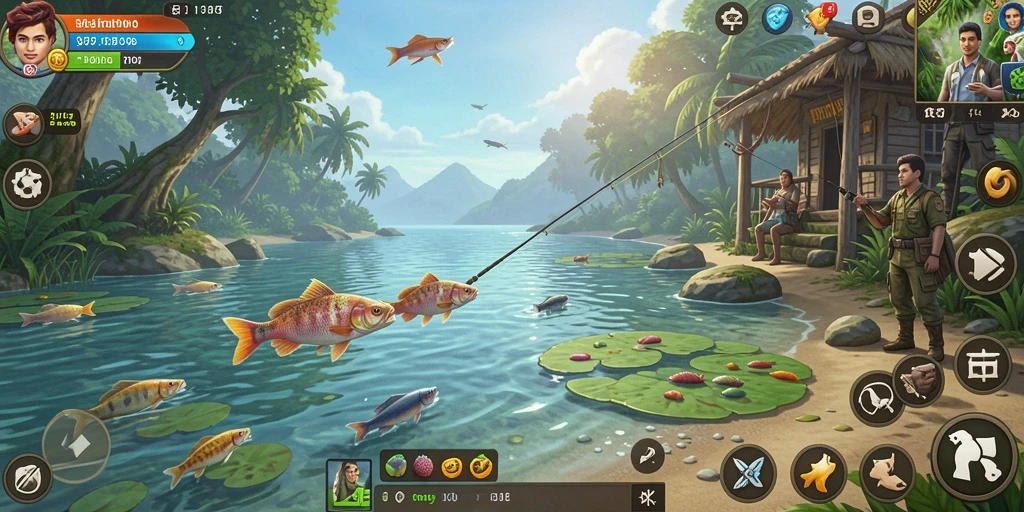 Screenshot KKRP menampilkan gameplay memancing yang seru dan menantang.