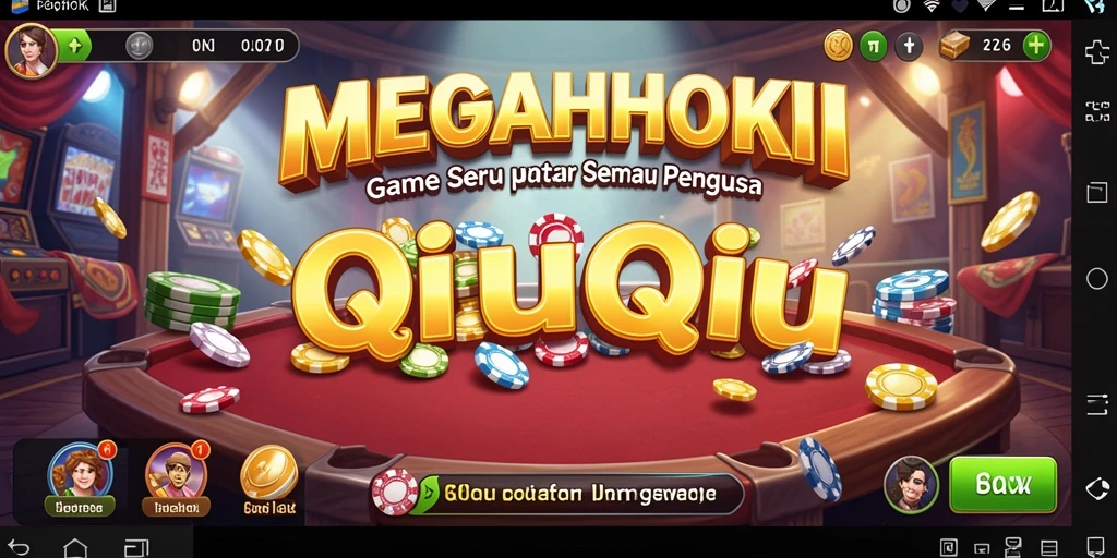Screenshot gameplay MEGAHOKI menunjukkan keseruan bermain QiuQiu.