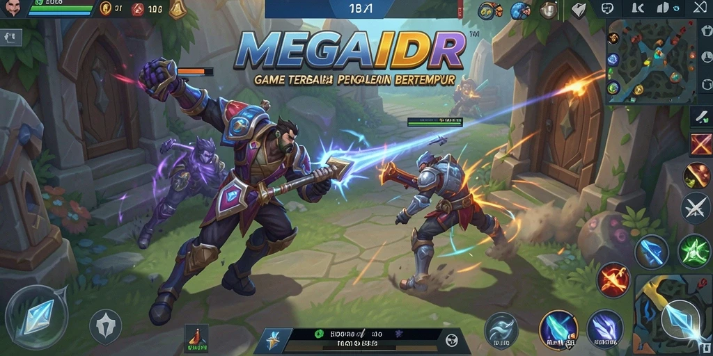 Tampilan aksi menegangkan dari gameplay <strong>MEGAIDR</strong> di arena MOBA.