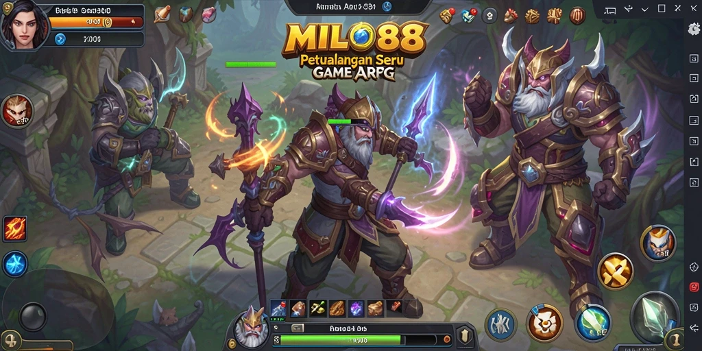 Tampilan seru gameplay ARPG dalam MILO88.