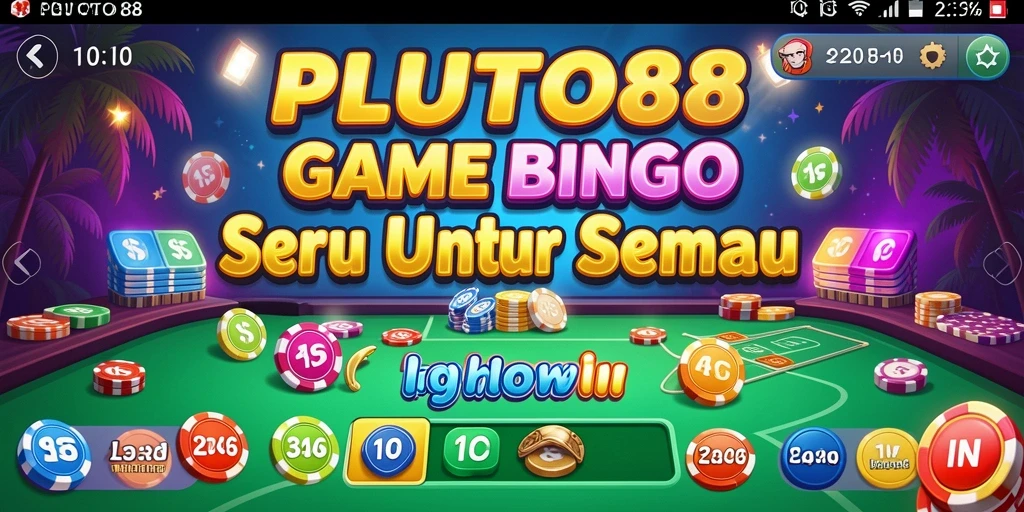 Screenshot gameplay Bingo yang seru dan menghibur di PLUTO88.
