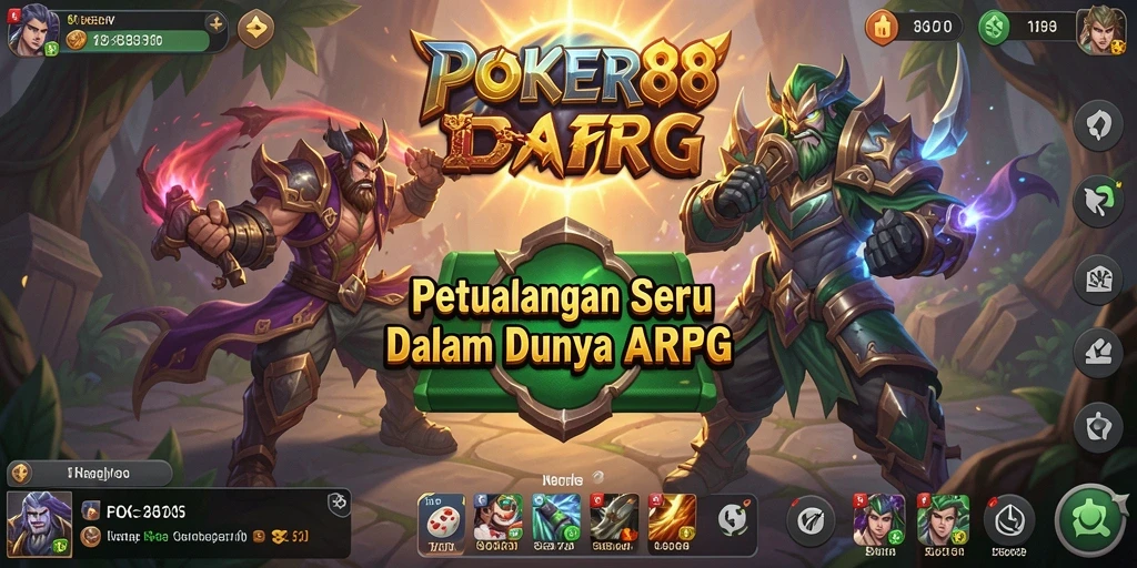 Tampilan aksi dinamis dalam gameplay POKER88 yang menampilkan pertarungan seru.