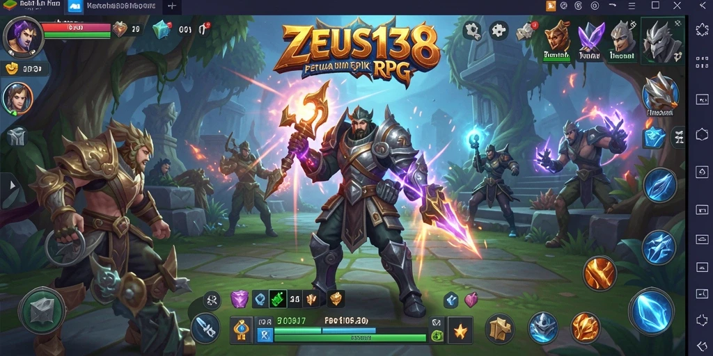 Tampilan gameplay epik dalam dunia RPG yang menakjubkan.